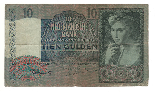 Netherlands: 1942 10 Gulden Banknote P-56